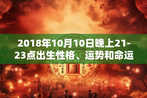 2018年10月10日晚上21-23点出生性格、运势和命运