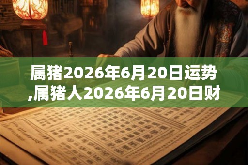属猪2026年6月20日运势,属猪人2026年6月20日财运,生肖猪2026年6月20日运势 属猪2026年6月20日运势,属猪人2026年6月20日财运,生肖猪2026年6月20日运势