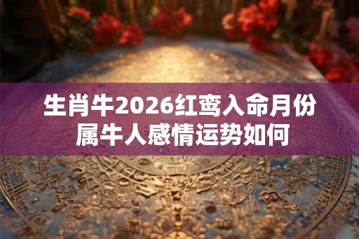 生肖牛2026红鸾入命月份 属牛人感情运势如何