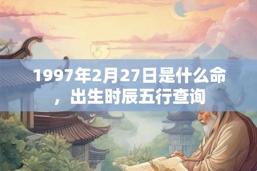 1997年2月27日是什么命，出生时辰五行查询