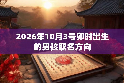 2026年10月3号卯时出生的男孩取名方向 2026年10月3号卯时出生的男孩取名方向