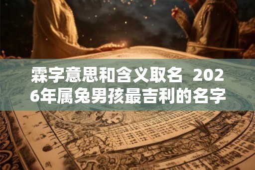 霖字意思和含义取名  2026年属兔男孩最吉利的名字