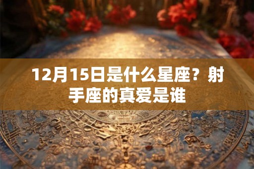 12月15日是什么星座?射手座的真爱是谁 12月15日是什么星座?射手座的真爱是谁