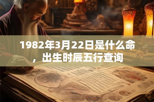 1982年3月22日是什么命，出生时辰五行查询