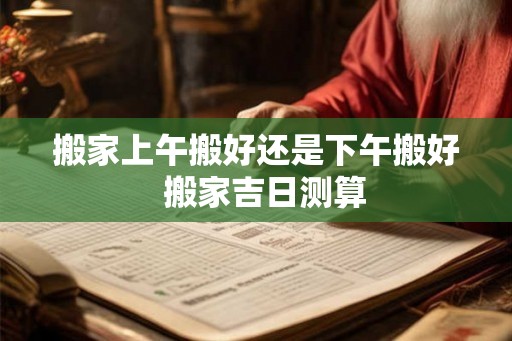 搬家上午搬好还是下午搬好 搬家吉日测算 搬家上午搬好还是下午搬好 搬家吉日测算