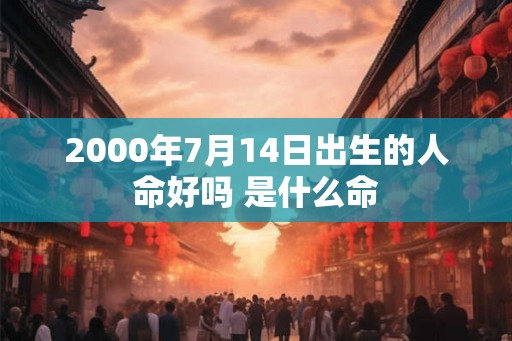 2000年7月14日出生的人命好吗 是什么命