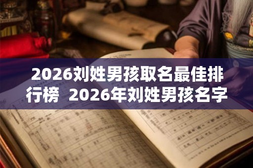 2026刘姓男孩取名最佳排行榜  2026年刘姓男孩名字