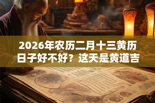 2026年农历二月十三黄历日子好不好？这天是黄道吉日吗？