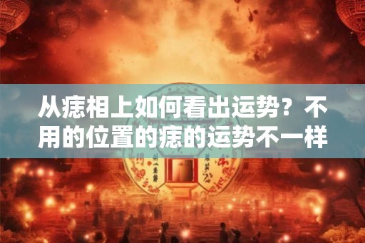 从痣相上如何看出运势？不用的位置的痣的运势不一样？