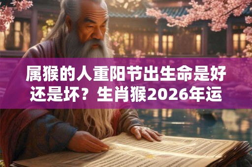属猴的人重阳节出生命是好还是坏？生肖猴2026年运势如何？