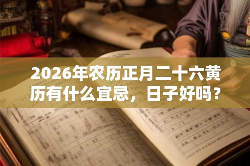 2026年农历正月二十六黄历有什么宜忌，日子好吗？