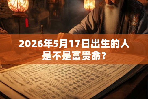 2026年5月17日出生的人是不是富贵命？