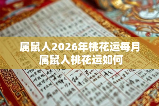 属鼠人2026年桃花运每月 属鼠人桃花运如何