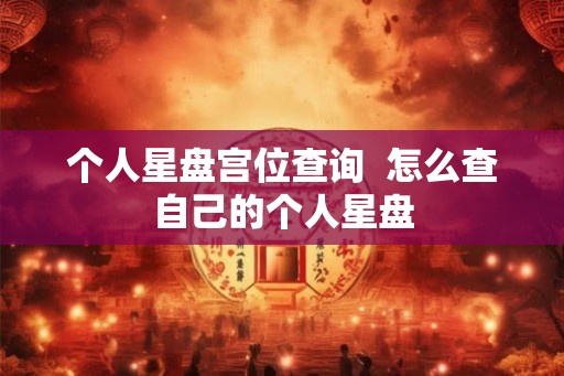 个人星盘宫位查询  怎么查自己的个人星盘