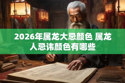 2026年属龙大忌颜色 属龙人忌讳颜色有哪些