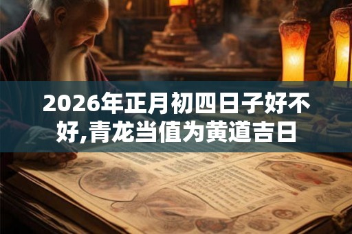2026年正月初四日子好不好,青龙当值为黄道吉日