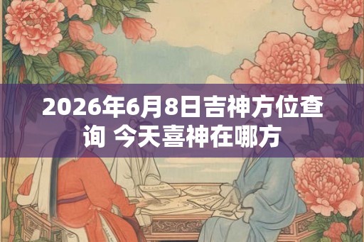 2026年6月8日吉神方位查询 今天喜神在哪方