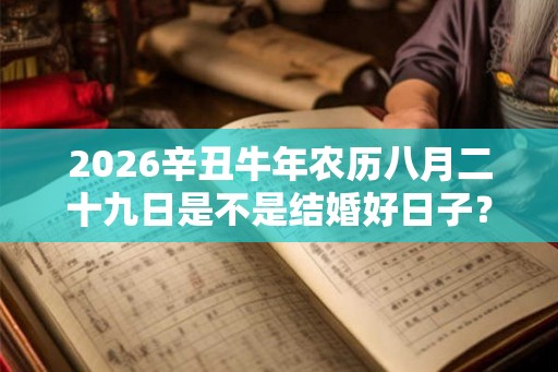 2026辛丑牛年农历八月二十九日是不是结婚好日子? 2026辛丑牛年农历八月二十九日是不是结婚好日子?