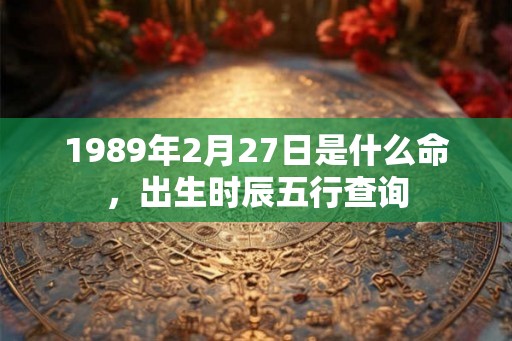 1989年2月27日是什么命，出生时辰五行查询