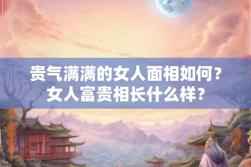 贵气满满的女人面相如何？女人富贵相长什么样？