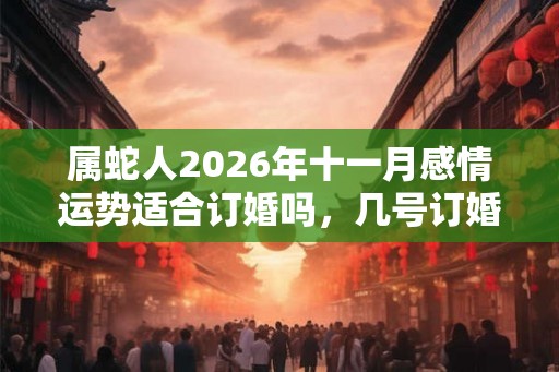 属蛇人2026年十一月感情运势适合订婚吗，几号订婚好？