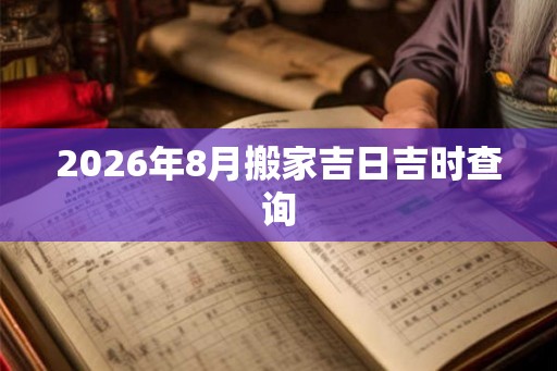 2026年8月搬家吉日吉时查询