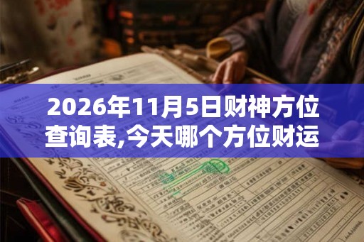 2026年11月5日财神方位查询表,今天哪个方位财运好 2026年11月5日财神方位查询表,今天哪个方位财运好