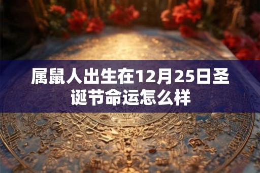 属鼠人出生在12月25日圣诞节命运怎么样