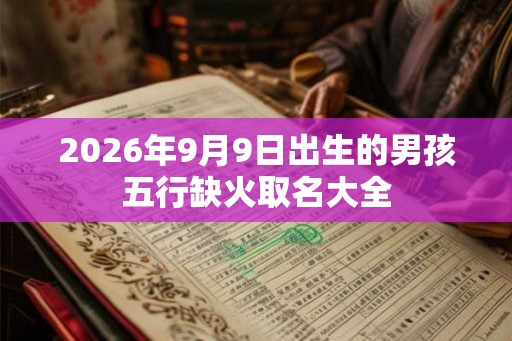 2026年9月9日出生的男孩五行缺火取名大全