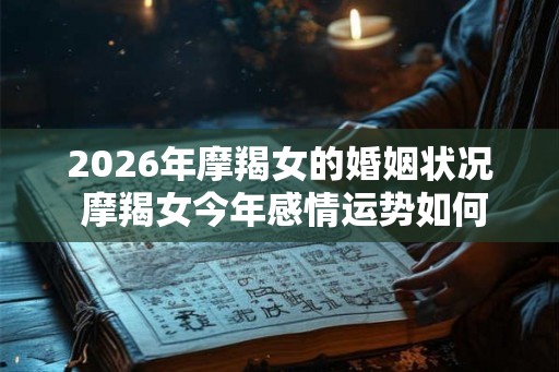 2026年摩羯女的婚姻状况 摩羯女今年感情运势如何