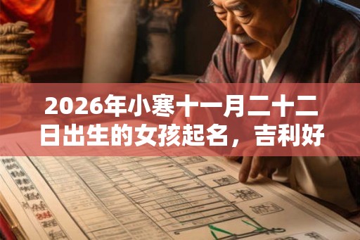 2026年小寒十一月二十二日出生的女孩起名，吉利好名字大全