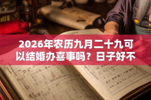2026年农历九月二十九可以结婚办喜事吗?日子好不好? 2026年农历九月二十九可以结婚办喜事吗?日子好不好?