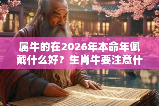 属牛的在2026年本命年佩戴什么好？生肖牛要注意什么？