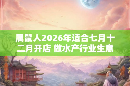 属鼠人2026年适合七月十二月开店 做水产行业生意好