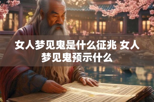 女人梦见鬼是什么征兆 女人梦见鬼预示什么