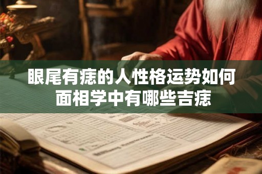 眼尾有痣的人性格运势如何 面相学中有哪些吉痣
