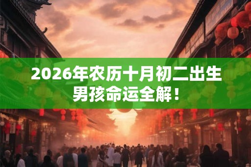 2026年农历十月初二出生男孩命运全解！