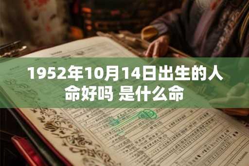 1952年10月14日出生的人命好吗 是什么命 1952年10月14日出生的人命好吗 是什么命