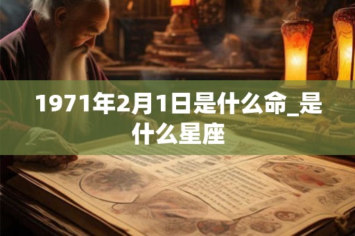 1971年2月1日是什么命_是什么星座