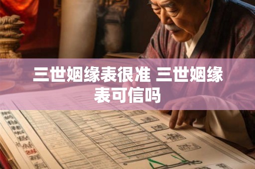 三世姻缘表很准 三世姻缘表可信吗