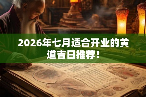 2026年七月适合开业的黄道吉日推荐！