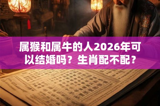 属猴和属牛的人2026年可以结婚吗？生肖配不配？