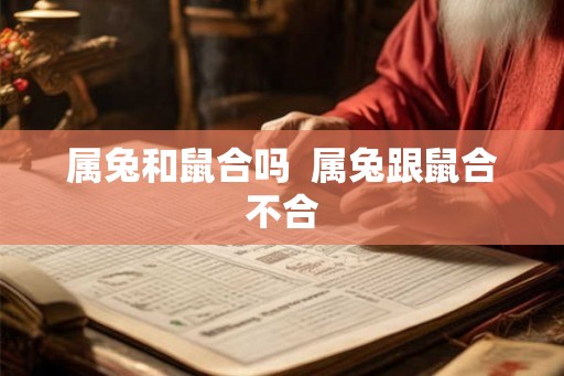属兔和鼠合吗  属兔跟鼠合不合