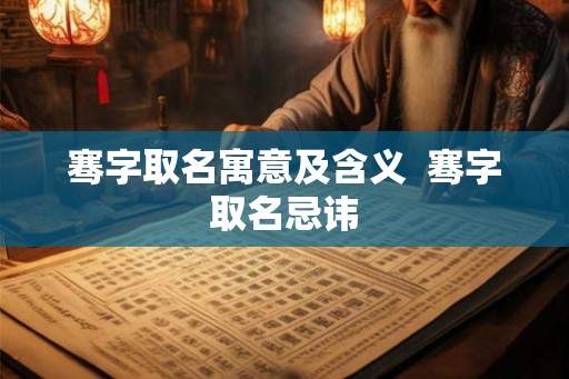 骞字取名寓意及含义  骞字取名忌讳