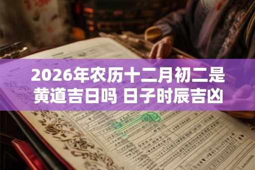 2026年农历十二月初二是黄道吉日吗 日子时辰吉凶