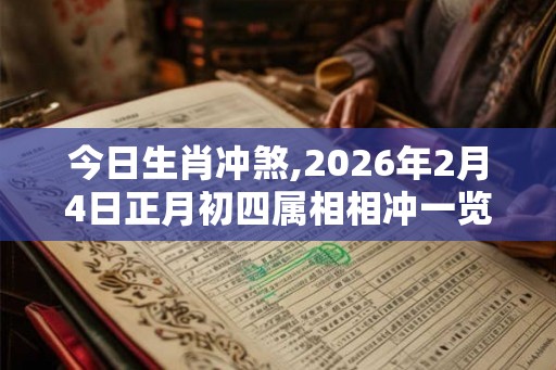 今日生肖冲煞,2026年2月4日正月初四属相相冲一览