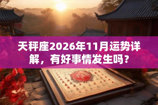 天秤座2026年11月运势详解，有好事情发生吗？