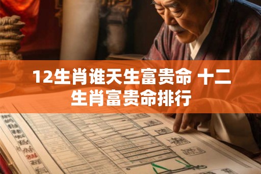 12生肖谁天生富贵命 十二生肖富贵命排行 12生肖谁天生富贵命 十二生肖富贵命排行