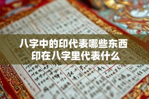 八字中的印代表哪些东西  印在八字里代表什么