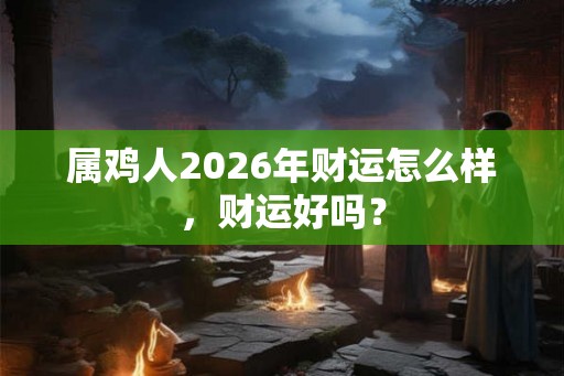 属鸡人2026年财运怎么样，财运好吗？